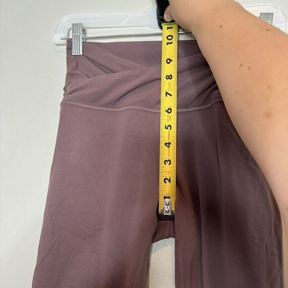 Lululemon Align High Rise Cross Waist Crop 21” Leggings Size 6 Taupe Purple - Picture 9 of 9